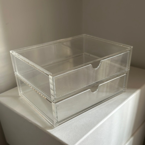 Muji clear Makeup Organizer with Two Drawers for Storage and Organization - Picture 1 of 5